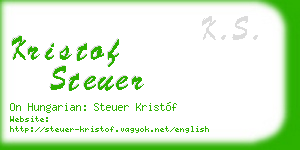 kristof steuer business card
